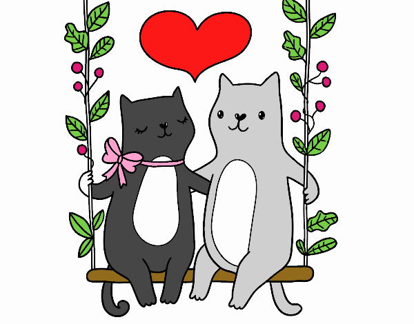 Gatitos enamorados