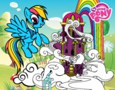 Rainbow Dash en su palacio