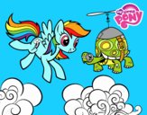 Rainbow Dash y la tortuga tanque