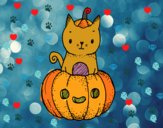 Un gatito de Halloween