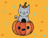 Un gatito de Halloween