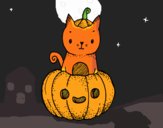 Un gatito de Halloween