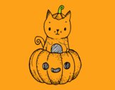 Un gatito de Halloween