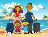 Una familia de vacaciones