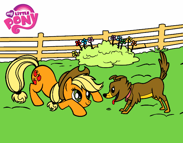 Applejack y Winona