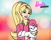 Barbie con su linda gatita