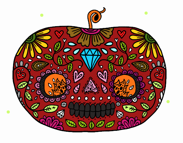 Calabaza del día de los muertos 