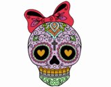 Calavera mejicana con lazo