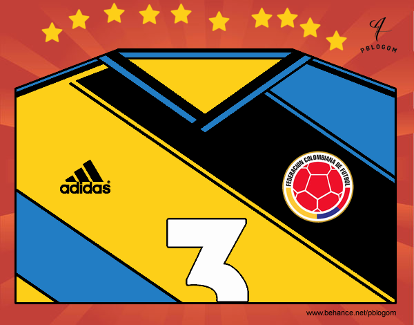 Camiseta del mundial de fútbol 2014 de Colombia