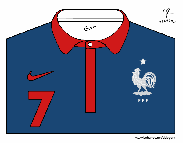 Camiseta del mundial de fútbol 2014 de Francia