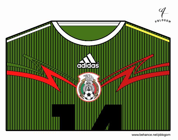 Camiseta del mundial de fútbol 2014 de México