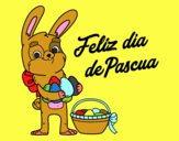 Conejo con muchos huevos de Pascua