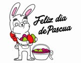 Conejo con muchos huevos de Pascua