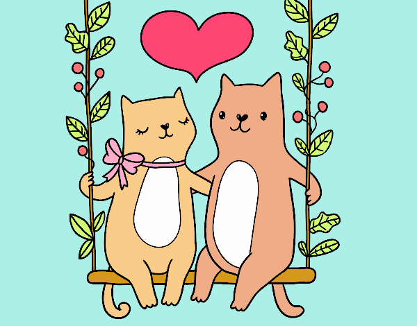 Gatitos enamorados