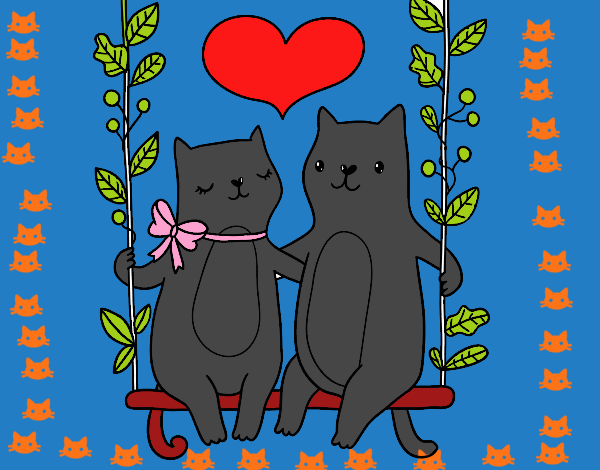 Gatitos enamorados