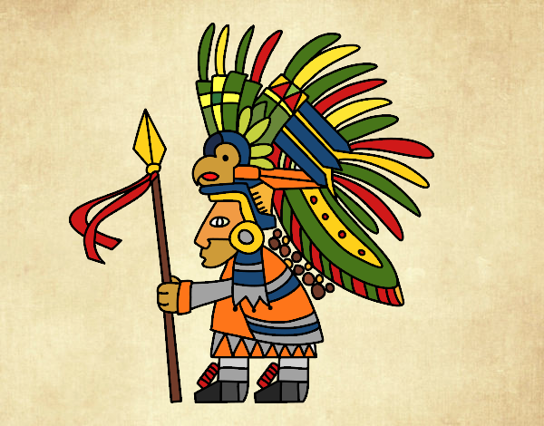 Dibujo de Guerrero azteca pintado por en  el día 25-10-21 a las  19:44:07. Imprime, pinta o colorea tus propios dibujos!