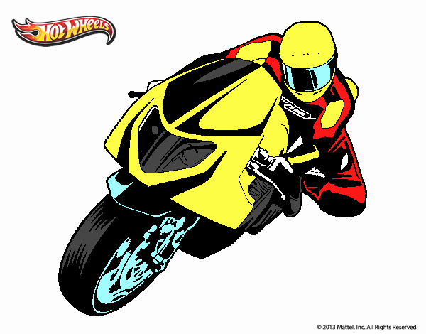Desenho de Hot Wheels Ducati 1098R pintado e colorido por Moto o