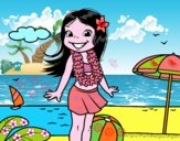 Niña en la playa