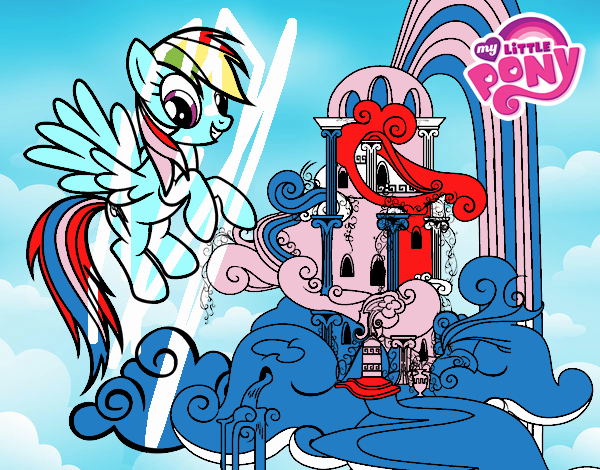 Rainbow Dash en su palacio