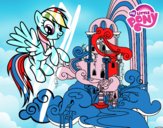 Rainbow Dash en su palacio