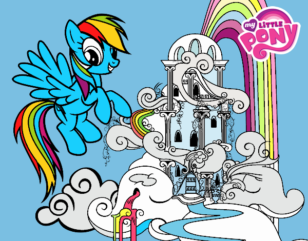 Rainbow Dash en su palacio