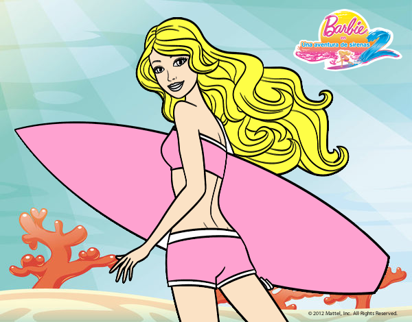 Barbie surfera