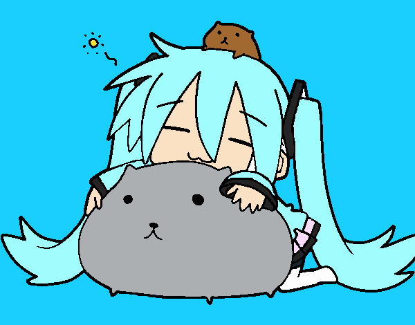 Miku con gatitos