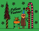 Postal Felices Fiestas