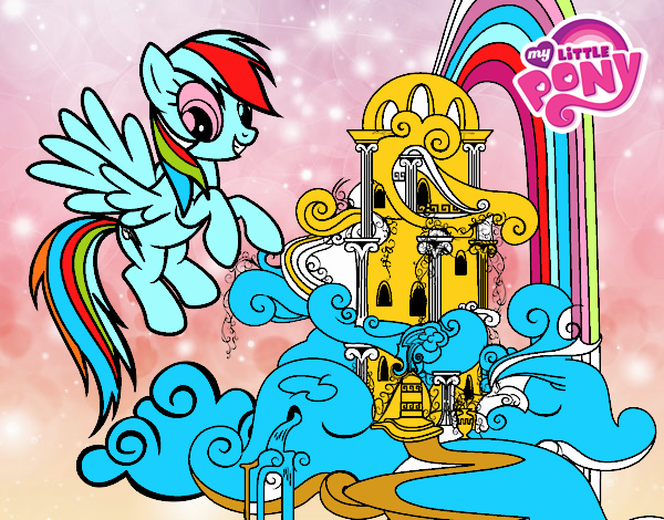 Rainbow Dash en su palacio