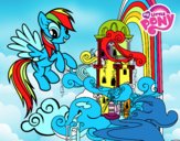 Rainbow Dash en su palacio