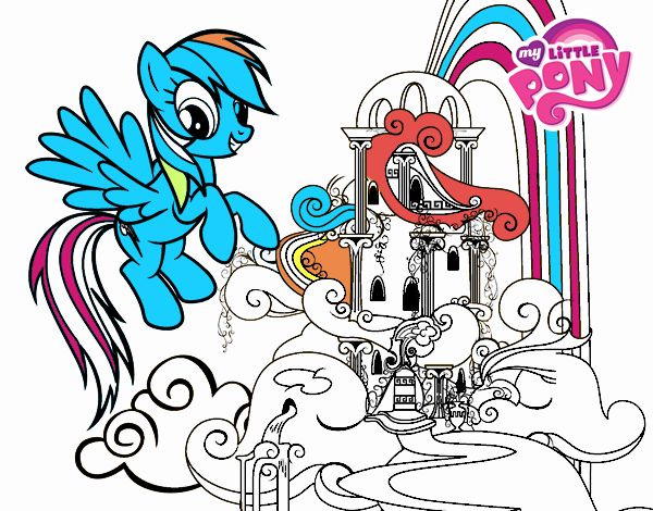 Rainbow Dash en su palacio