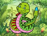 Una serpiente de cascabel