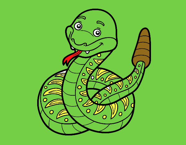 Una serpiente de cascabel