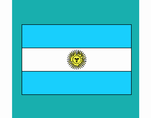 Dibujo de Bandera de Argentina pintado por en  el día 13-11-21 a  las 02:22:38. Imprime, pinta o colorea tus propios dibujos!