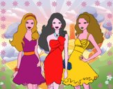 Barbie y sus amigas vestidas de fiesta