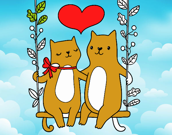 Gatitos enamorados