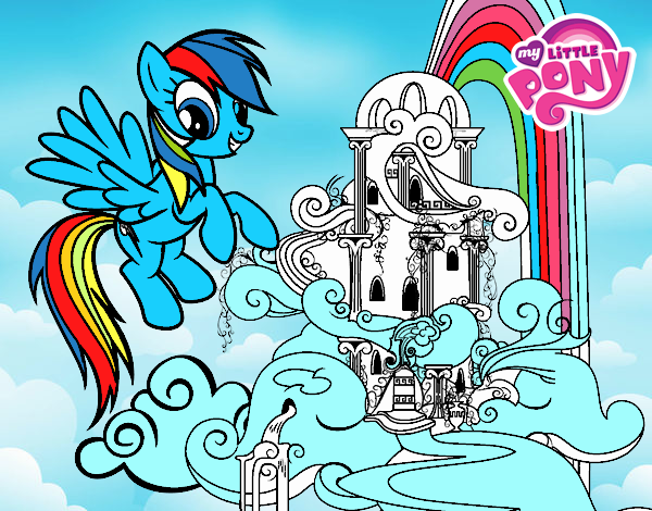 Rainbow Dash en su palacio