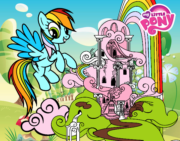 Rainbow Dash en su palacio