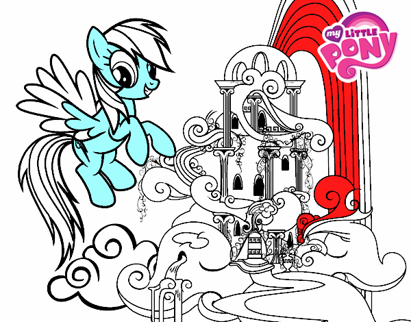 Rainbow Dash en su palacio