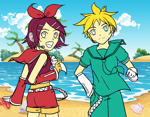 Rin y Len Kagamine Vocaloid