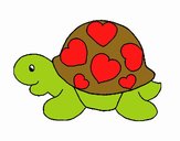 Tortuga con corazones