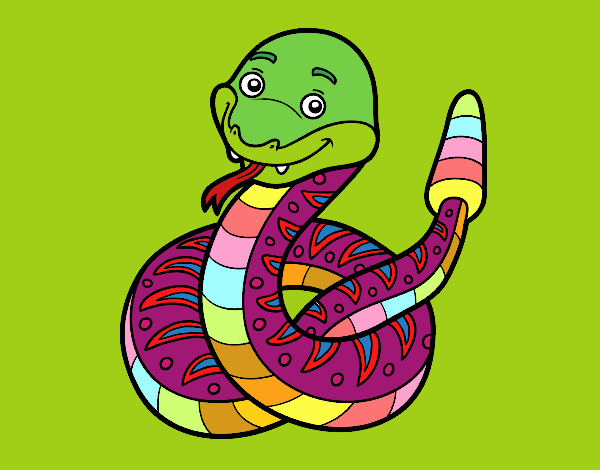 la serpiente de colores