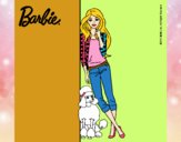 Barbie con cazadora de cuadros