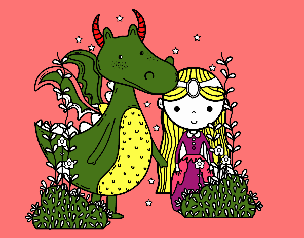 Dragón y princesa