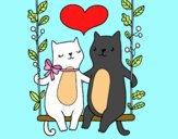 Gatitos enamorados