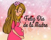 Mamá embarazada en el día de la madre