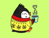 Pajarito tomando un té