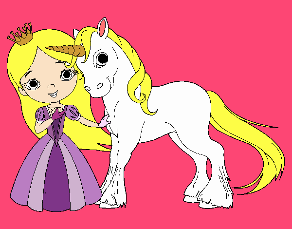 Princesa y unicornio