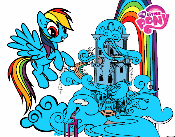 Rainbow Dash en su palacio