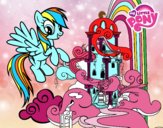 Rainbow Dash en su palacio